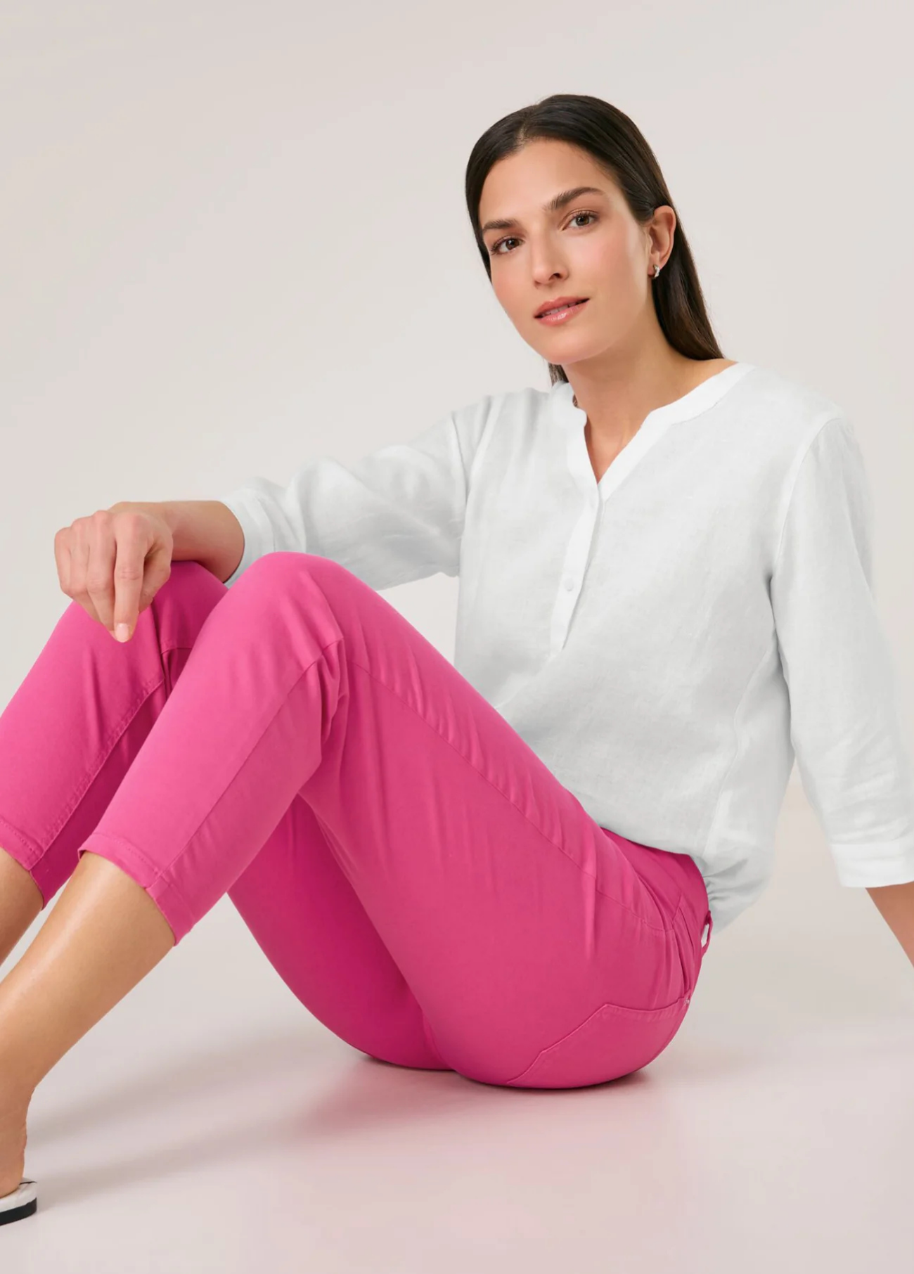 JEANS SUPER ELÁSTICOS 3/4 ROSA - GERRY WEBER
