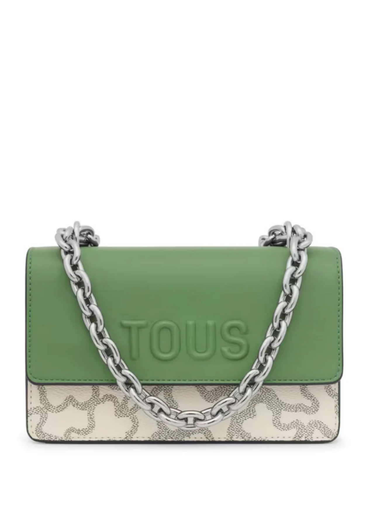 MALA DE TIRACOLO PEQUENA COM ABA VERDE KAOS ICON - TOUS