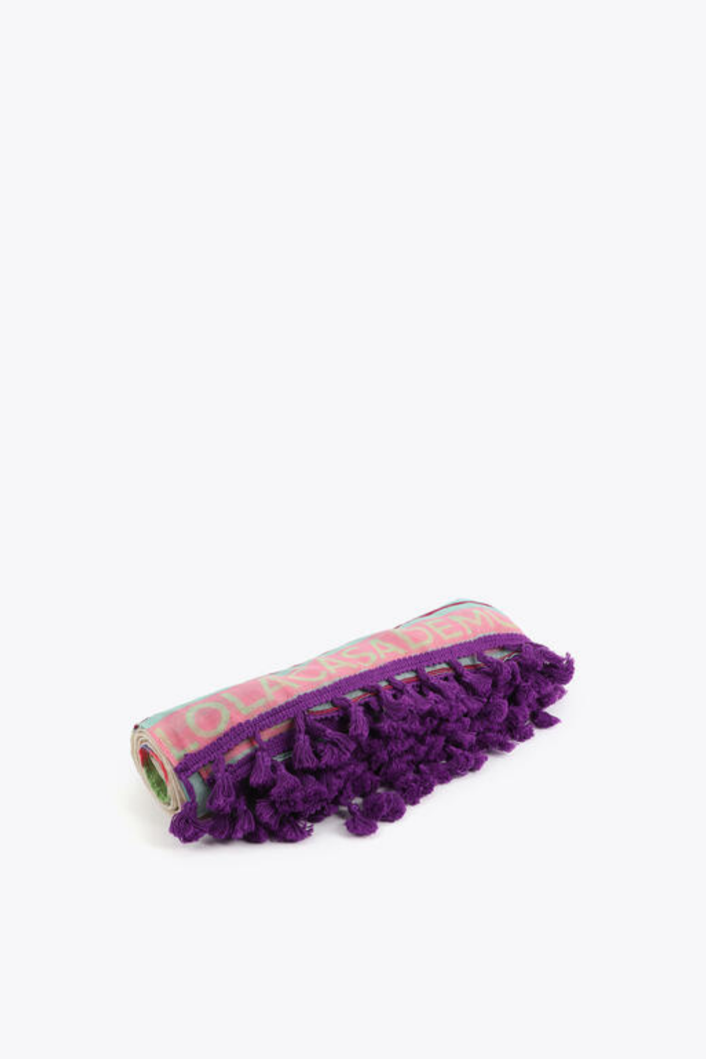 PÁREO COM MOTIVOS TROPICAIS E FRANJAS - LOLA CASADEMUNT