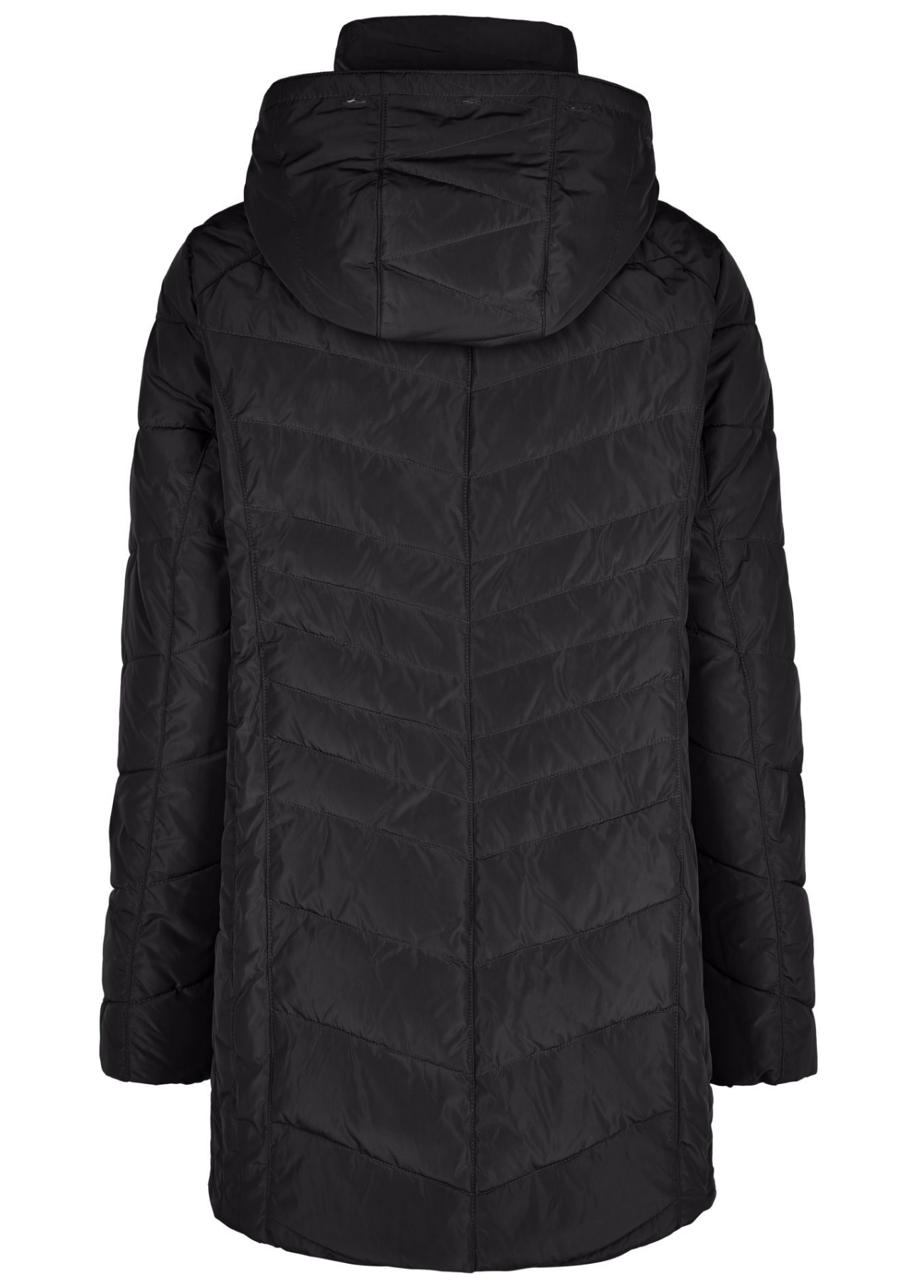 PARKA ACOLCHOADA PRETA COM CAPUZ - BARBARA LEBEK