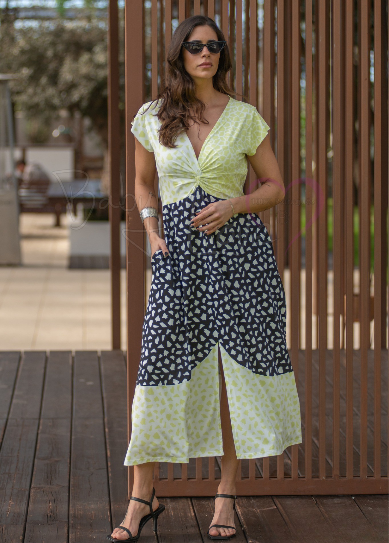 VESTIDO ESTAMPADO COM PINTAS EM MALHA FRIA - BABY LOVE