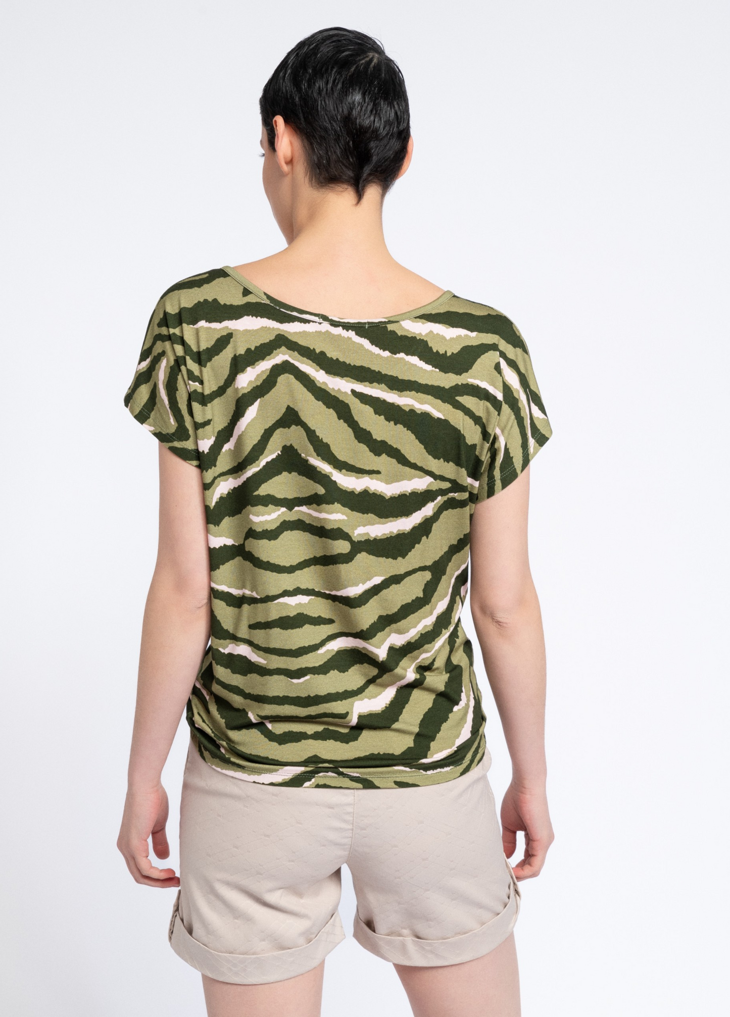 T-SHIRT ESTAMPADO ZEBRA KAKI - SMF JEANS