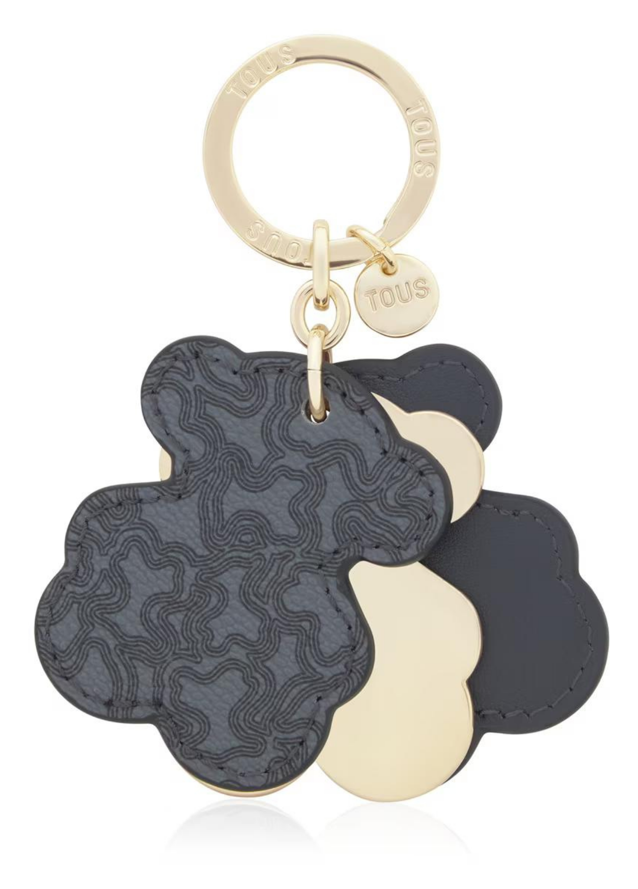 PORTA-CHAVES PRETO TRIPLE BEAR - TOUS