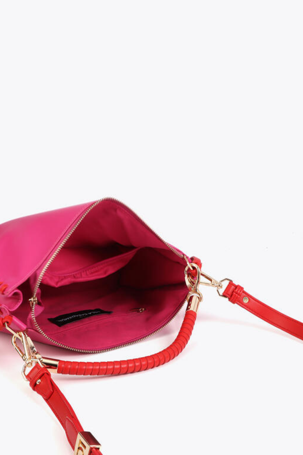 MALA MÉDIA COM LATERAIS CONTRASTANTES EM ENTRANÇADO - LOLA CASADEMUNT