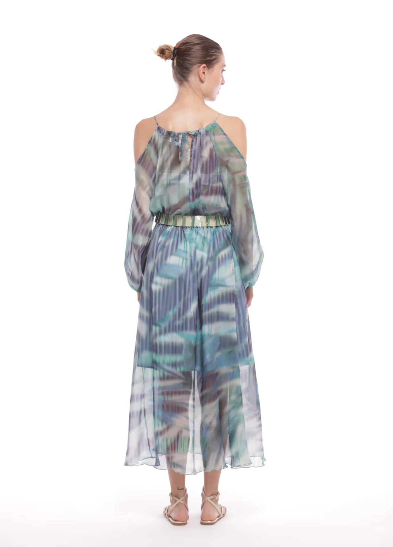 VESTIDO LONGO COM ESTAMPA TIEDYE - MIMI MUA