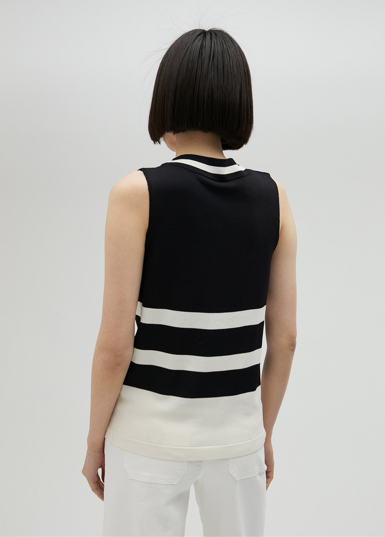 TOP DE MALHA BICOLOR - LOLA CASADEMUNT