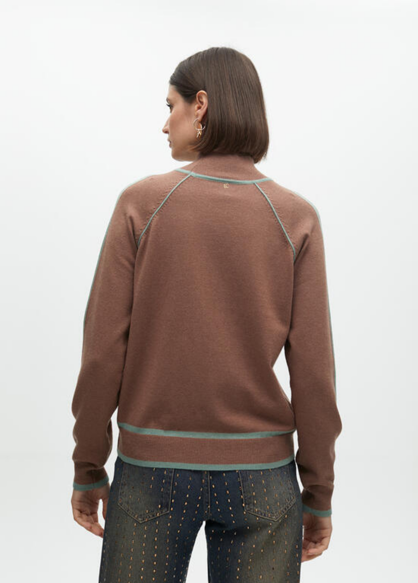 CAMISOLA DE MALHA COM CONTRASTES BICOLOR - LOLA CASADEMUNT