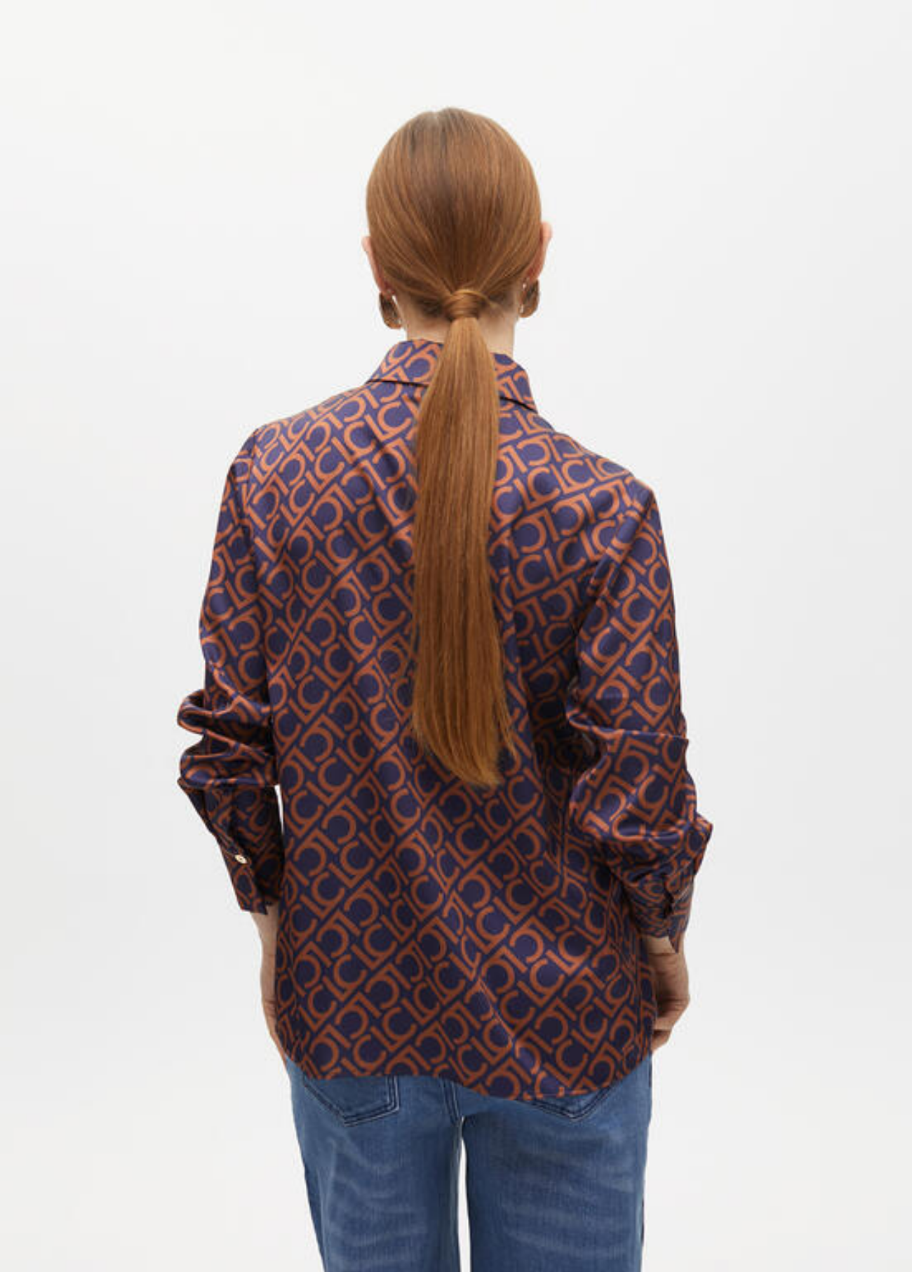 CAMISA ACETINADA ESTAMPADA MANGA COMPRIDA - LOLA CASADEMUNT