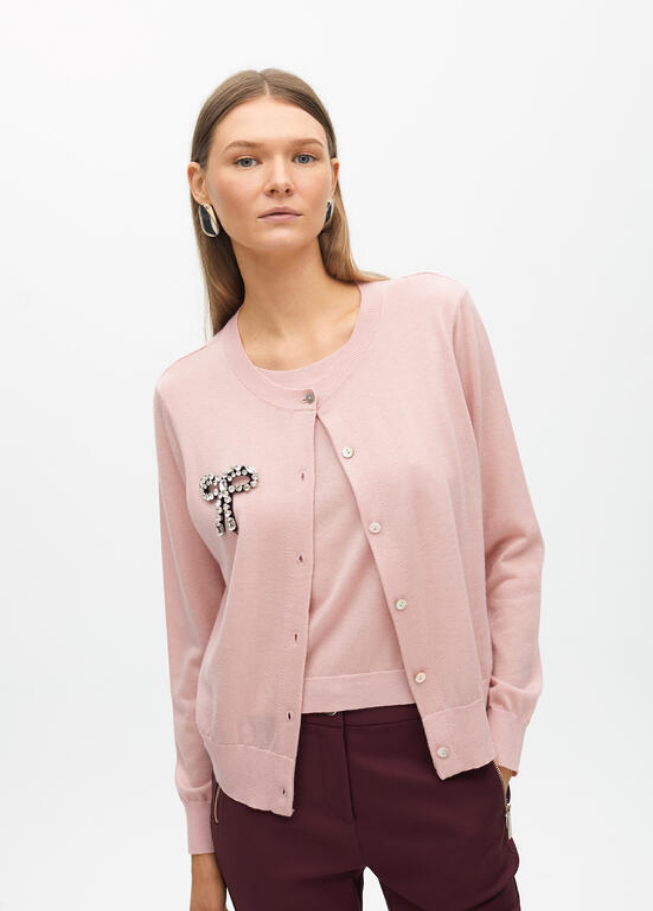 CARDIGAN COM TOP INCORPADO E LAÇO EM STRASS - LOLA CASADEMUNT