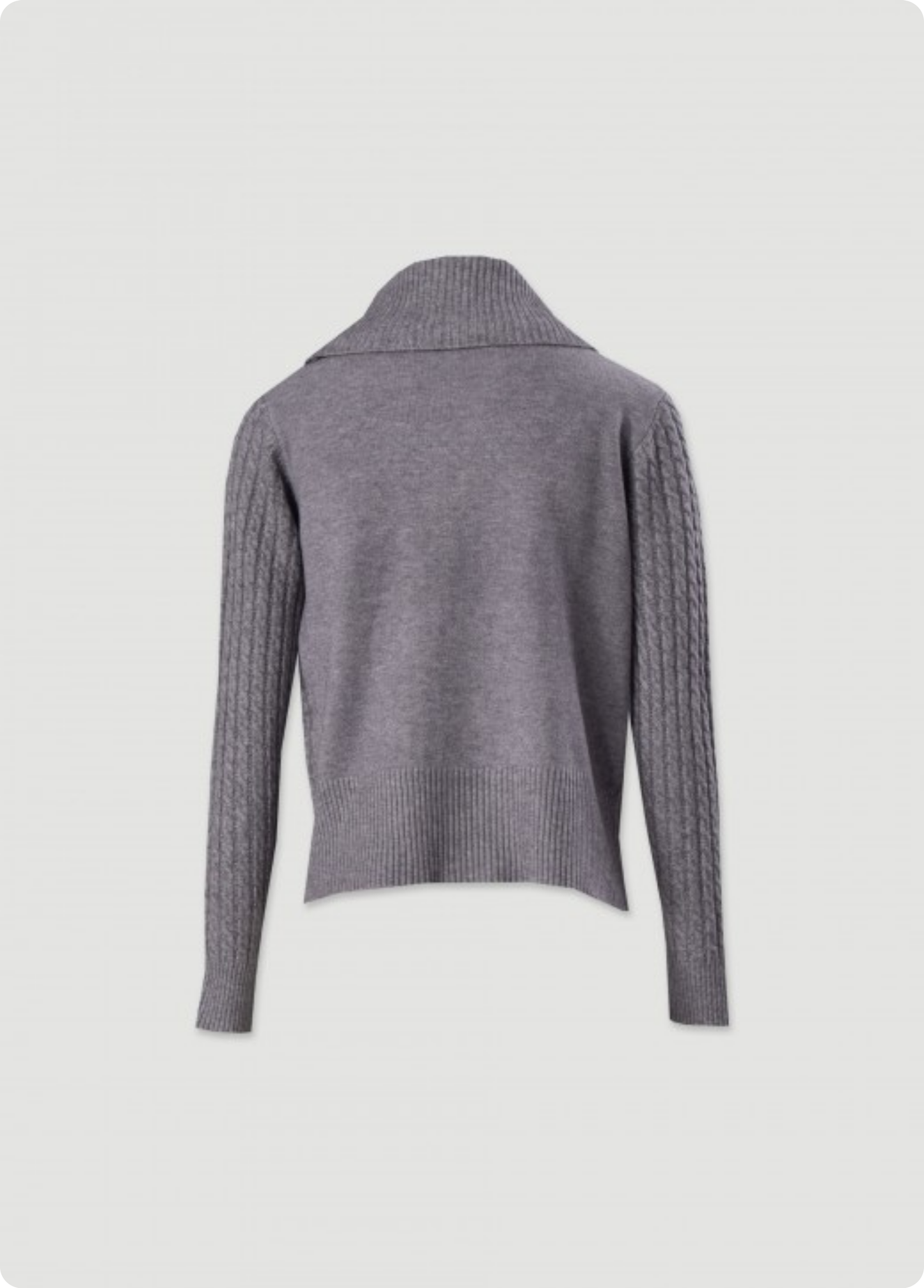 CAMISOLA DE GOLA ALTA EM MALHA TRABALHADA - FERRACHE