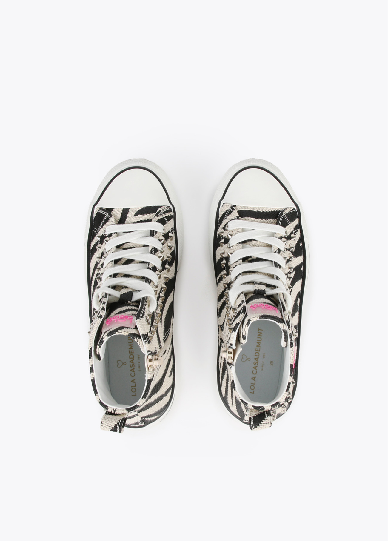 TÉNIS-BOTA ESTAMPADO EM ZEBRA - LOLA CASADEMUNT