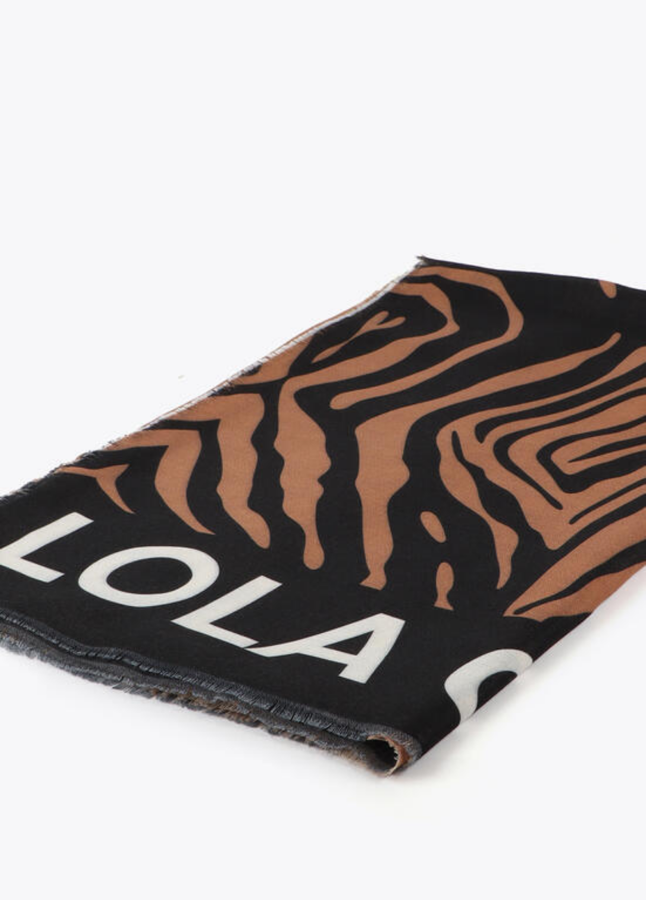 ÉCHARPE CAMEL PADRÃO ZEBRA - LOLA CASADEMUNT