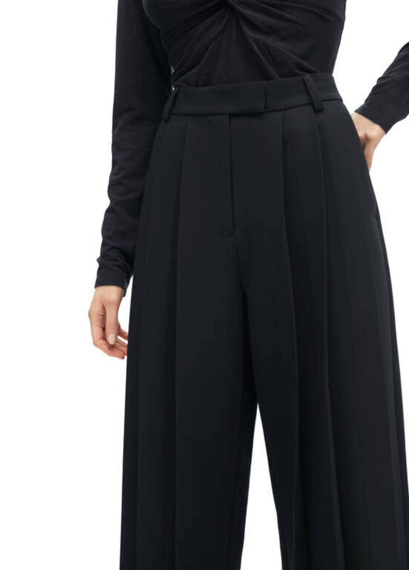 CALÇAS ALFAIATARIA PRETAS WIDE LEG - LOLA CASADEMUNT