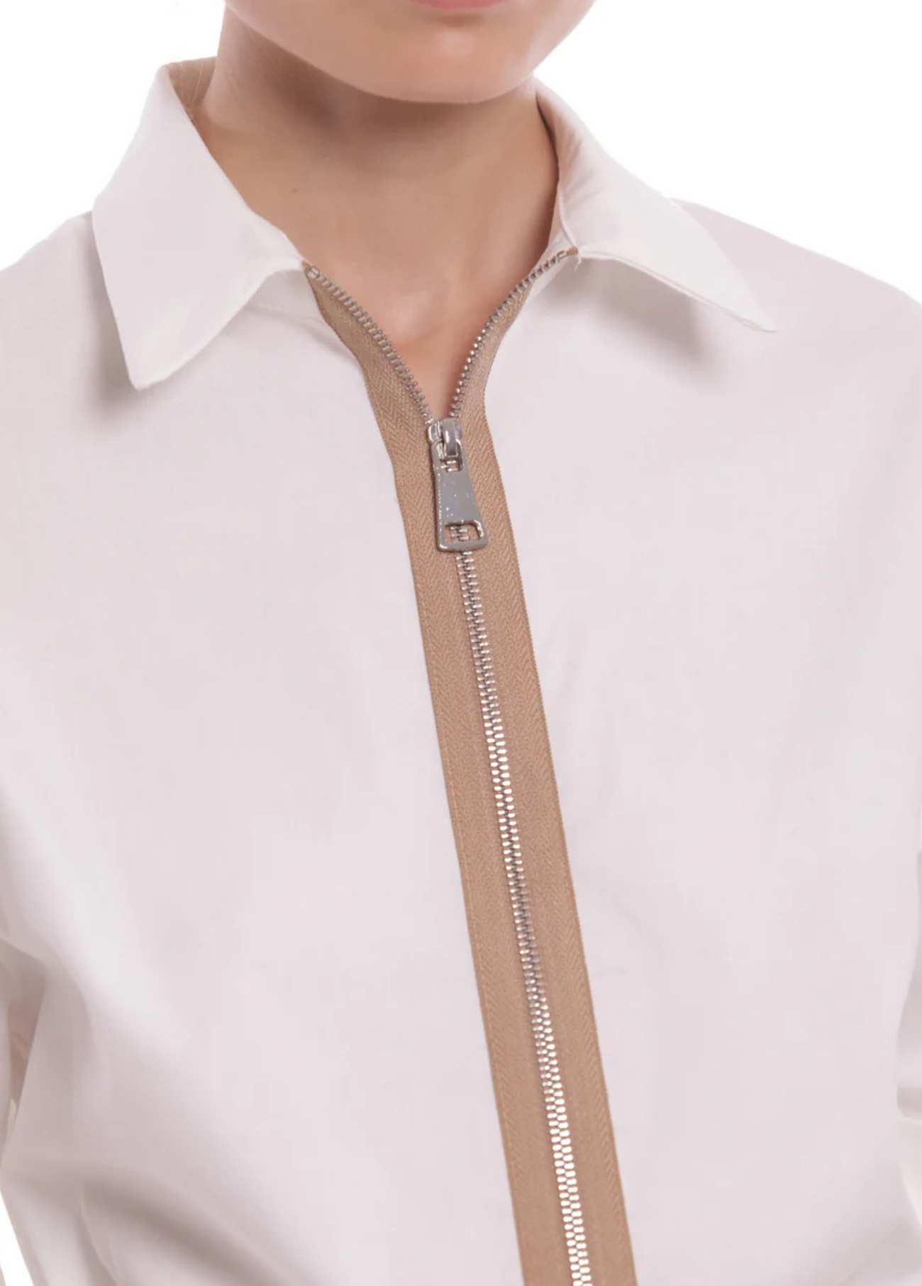 BLUSÃO CROPPED COM ZÍPER - MIMI MUA