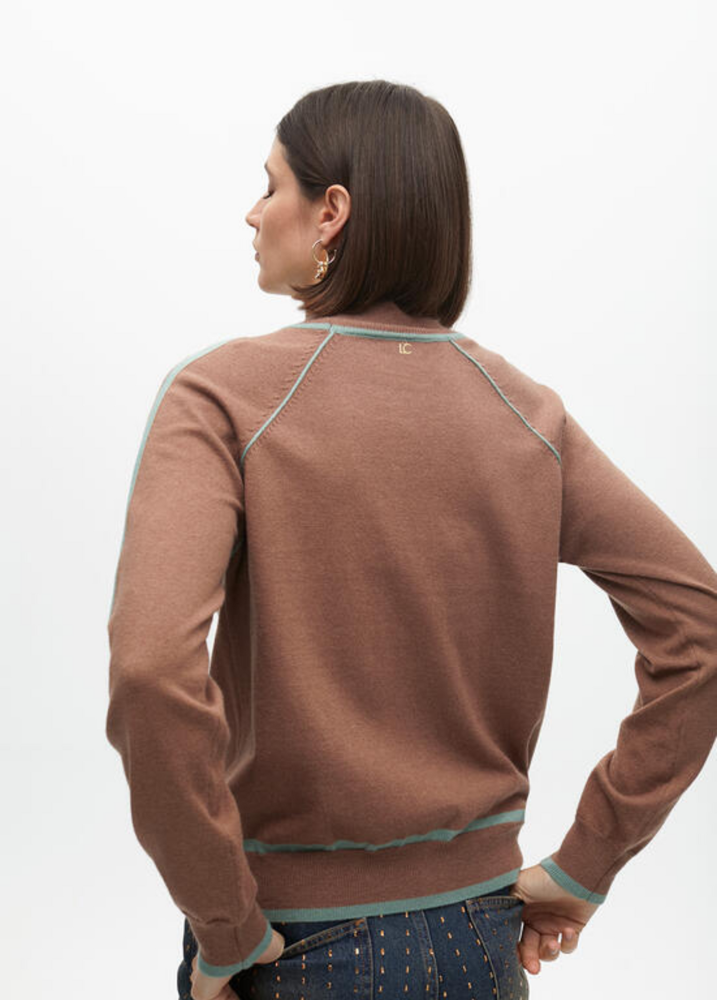 CAMISOLA DE MALHA COM CONTRASTES BICOLOR - LOLA CASADEMUNT