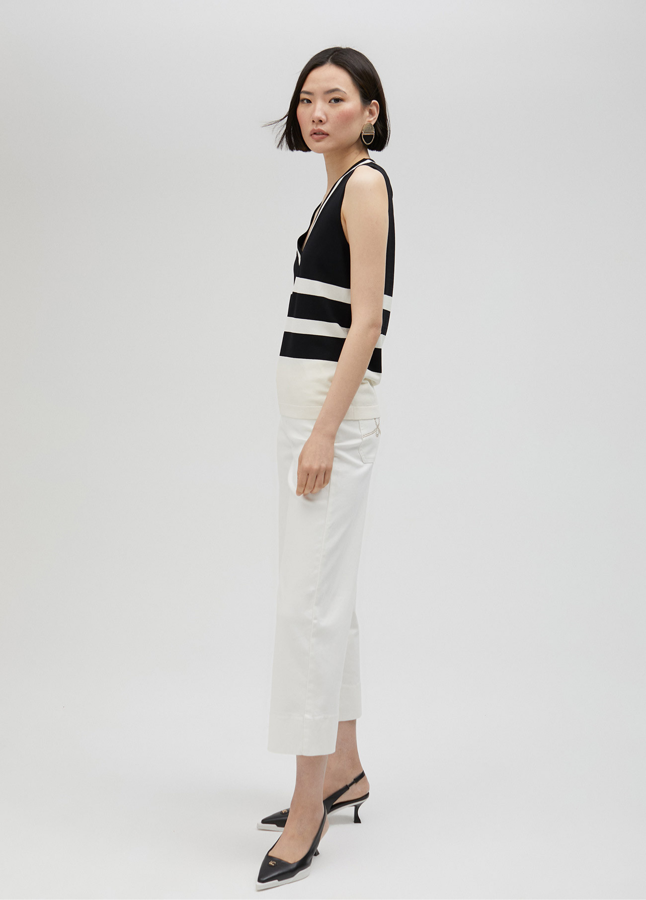 TOP DE MALHA BICOLOR - LOLA CASADEMUNT