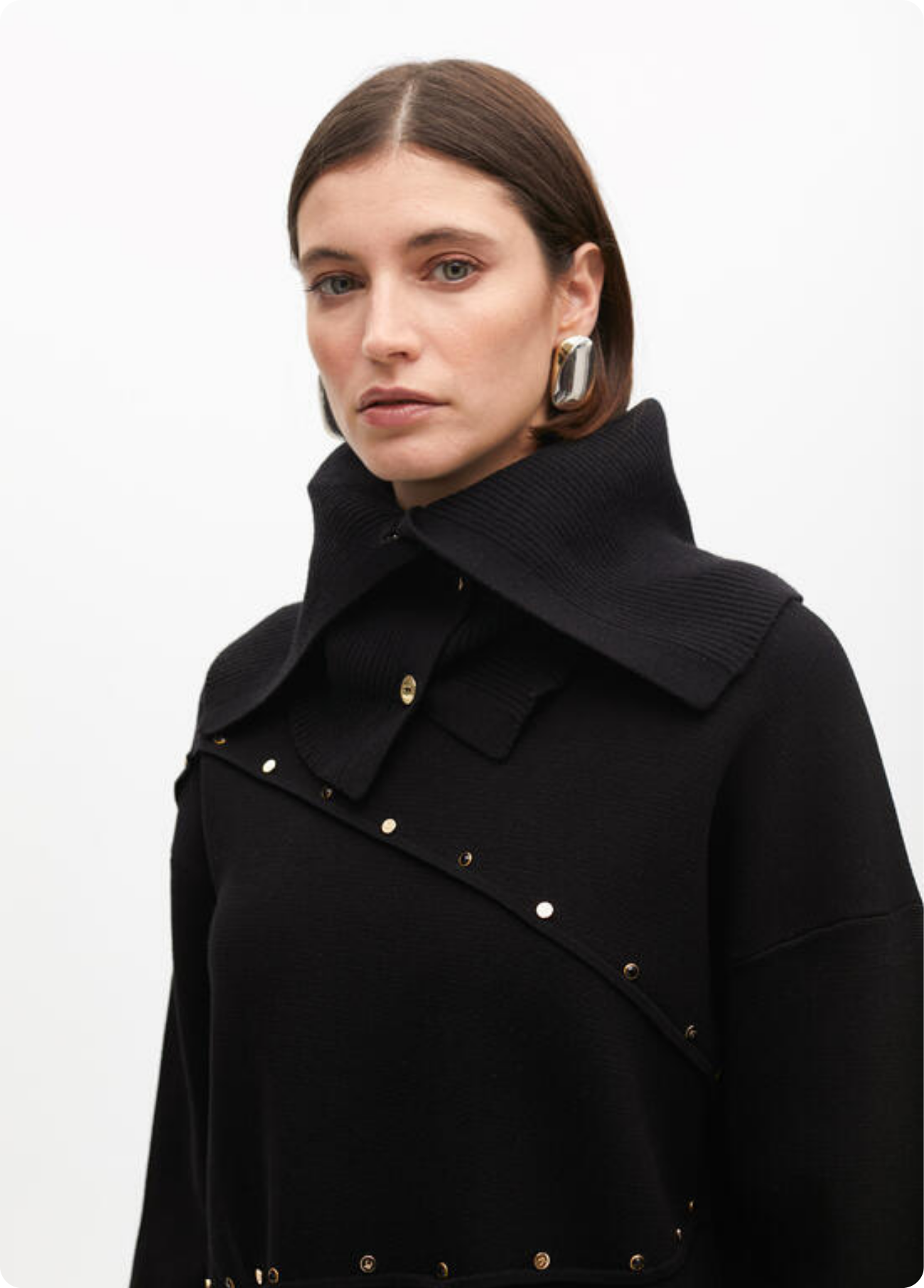 CAMISOLA COM TACHAS E GOLA REMOVÍVEL - LOLA CASADEMUNT