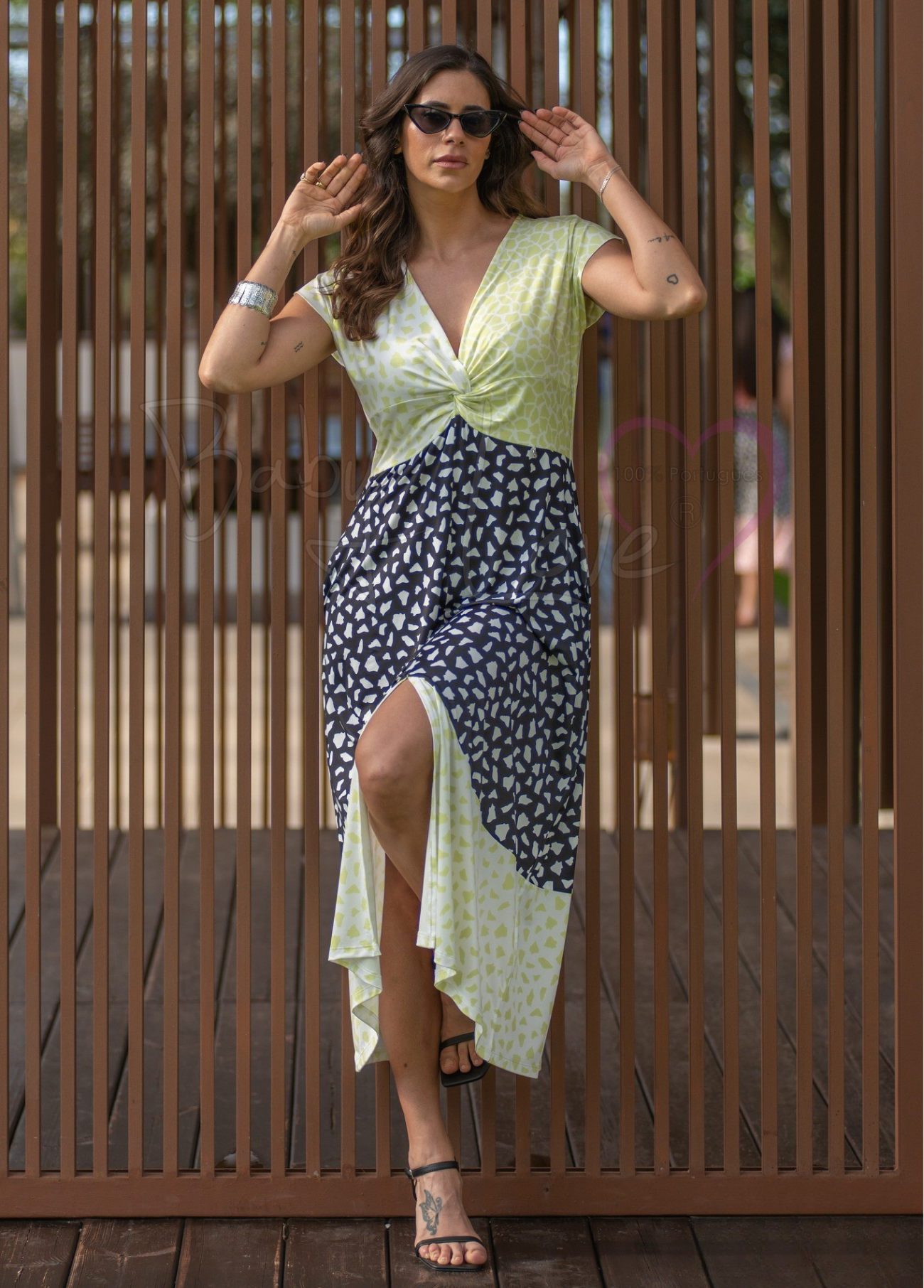 VESTIDO ESTAMPADO COM PINTAS EM MALHA FRIA - BABY LOVE
