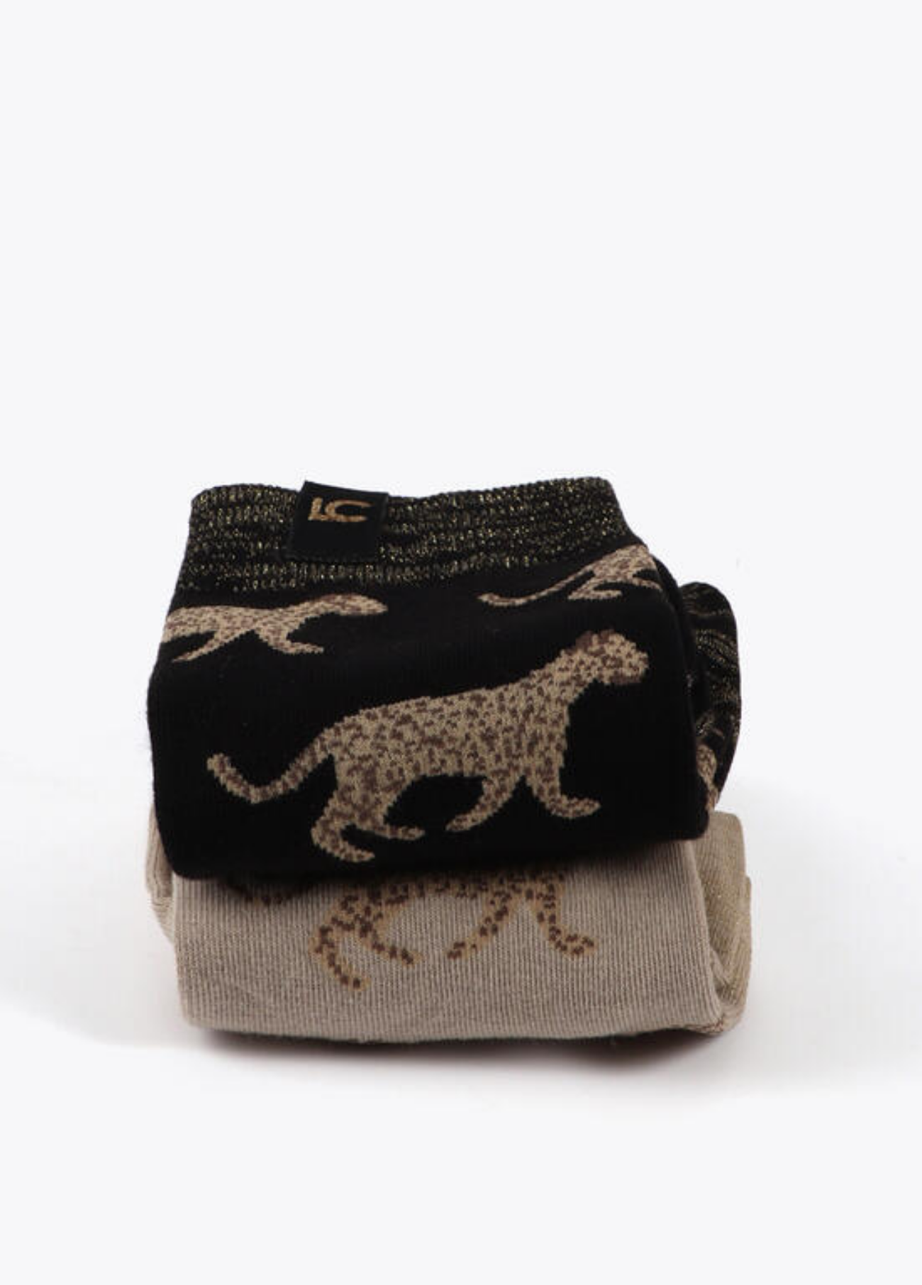 PACK MEIAS COM ESTAMPADO LEOPARDO - LOLA CASADEMUNT