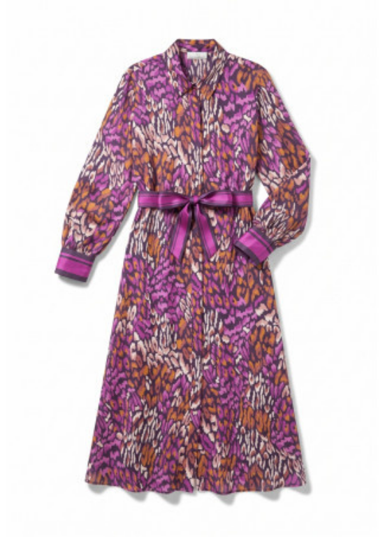 VESTIDO ESTAMPA ANIMAL PRINT ROXO - LOLA CASADEMUNT