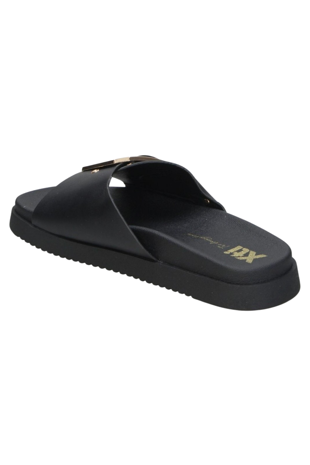 CHINELAS PRETAS COM FIVELA DOURADA OVERSIZED - XTI shoes