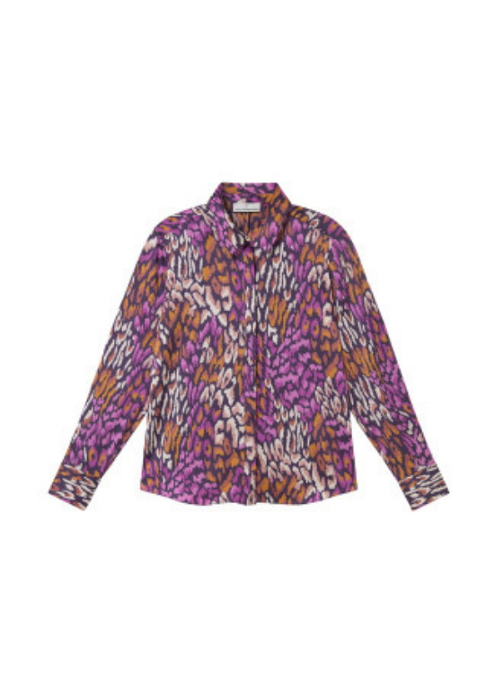 CAMISA ROXA COM ANIMAL PRINT - LOLA CASADEMUNT