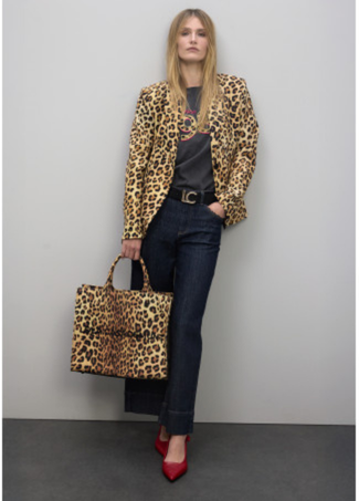 MALA SHOPPER LEOPARDO COM TECIDO DURÁVEL - LOLA CASADEMUNT