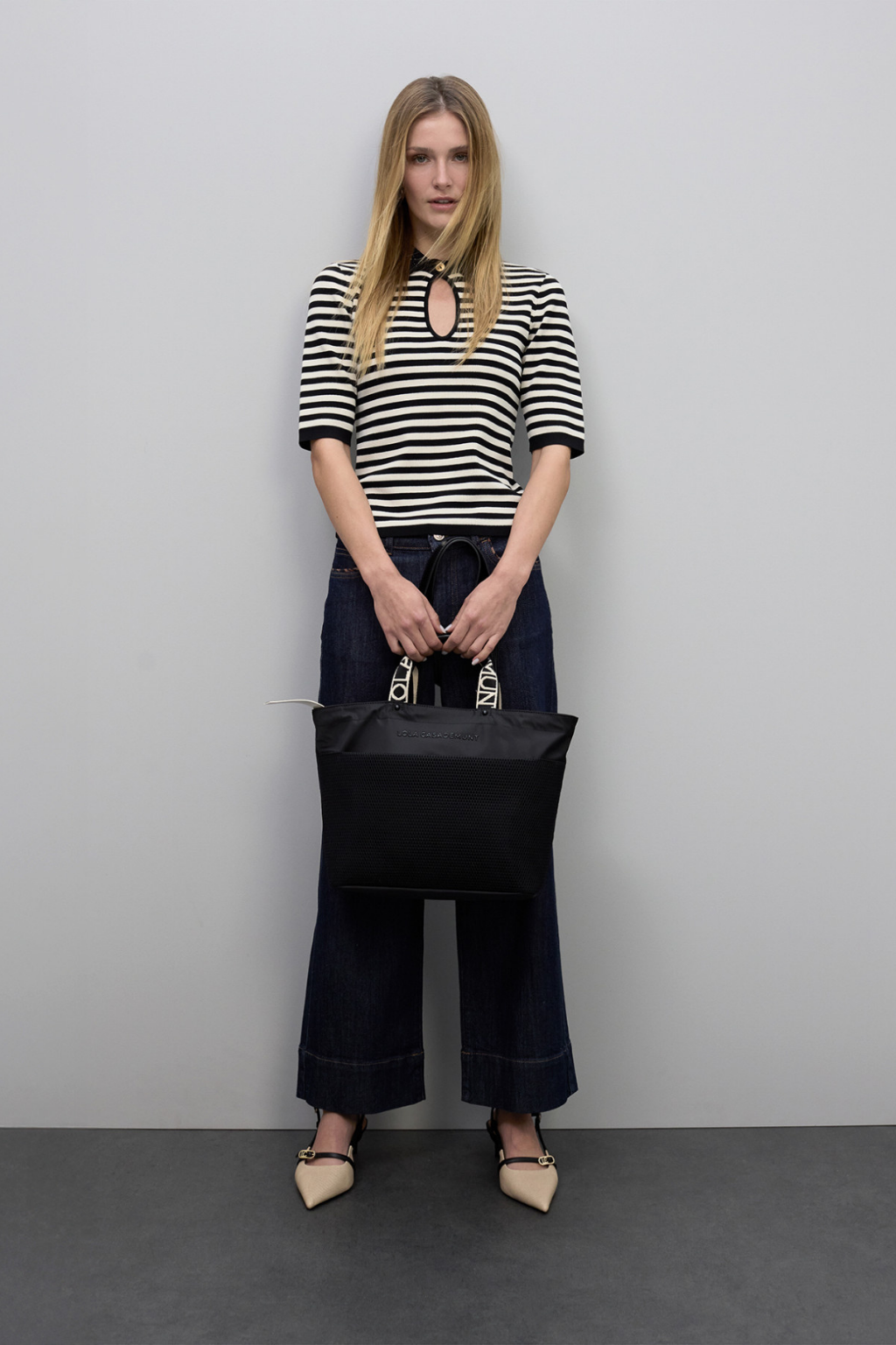 T-SHIRT DE GOLA POLO LISTRADA - LOLA CASADEMUNT