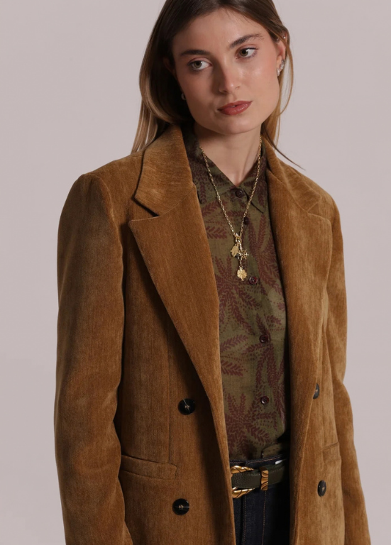 BLAZER DE VELUDO CANELADO - MIMI MUA