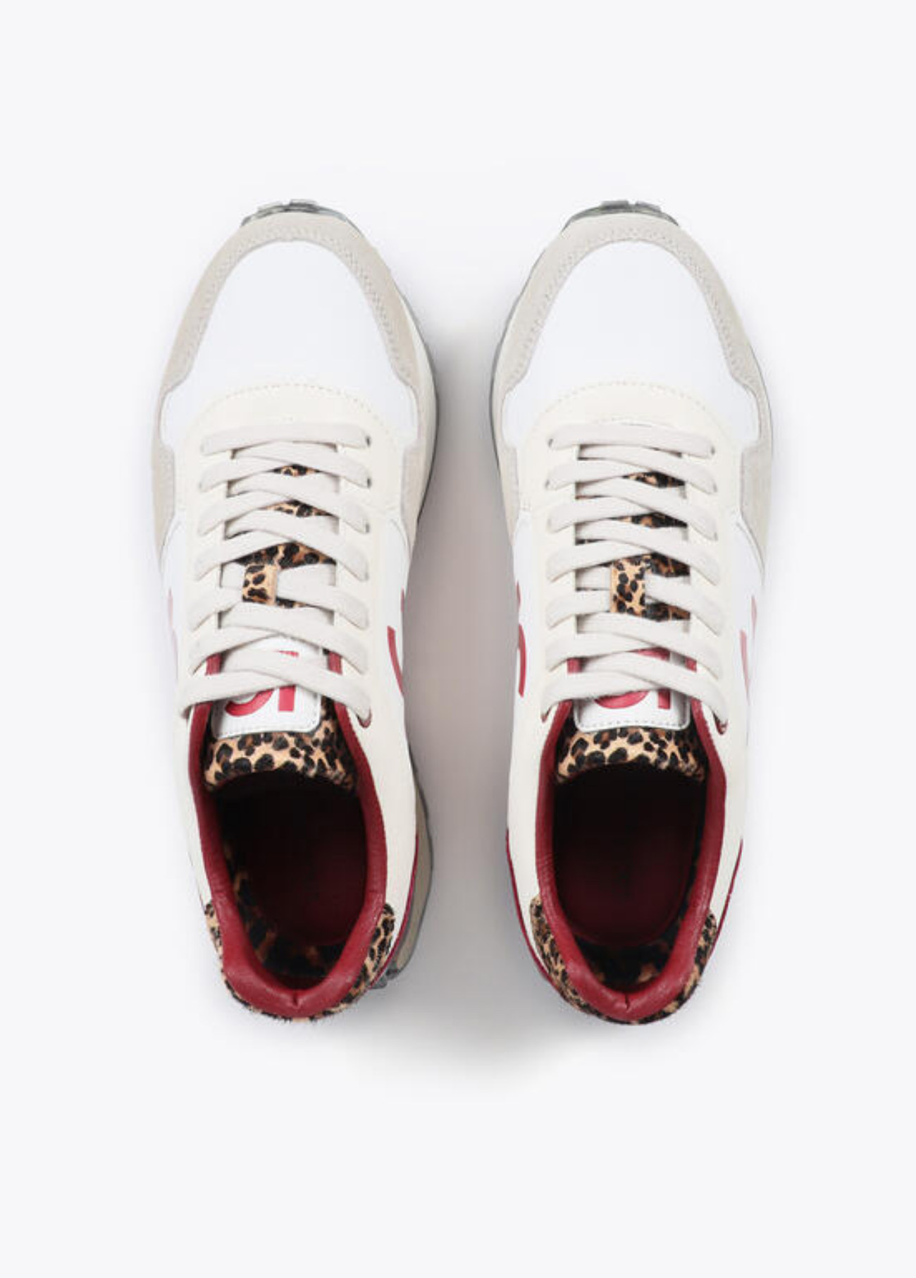 TÉNIS COM DETALHE ANIMAL PRINT E BORDEAUX - LOLA CASADEMUNT