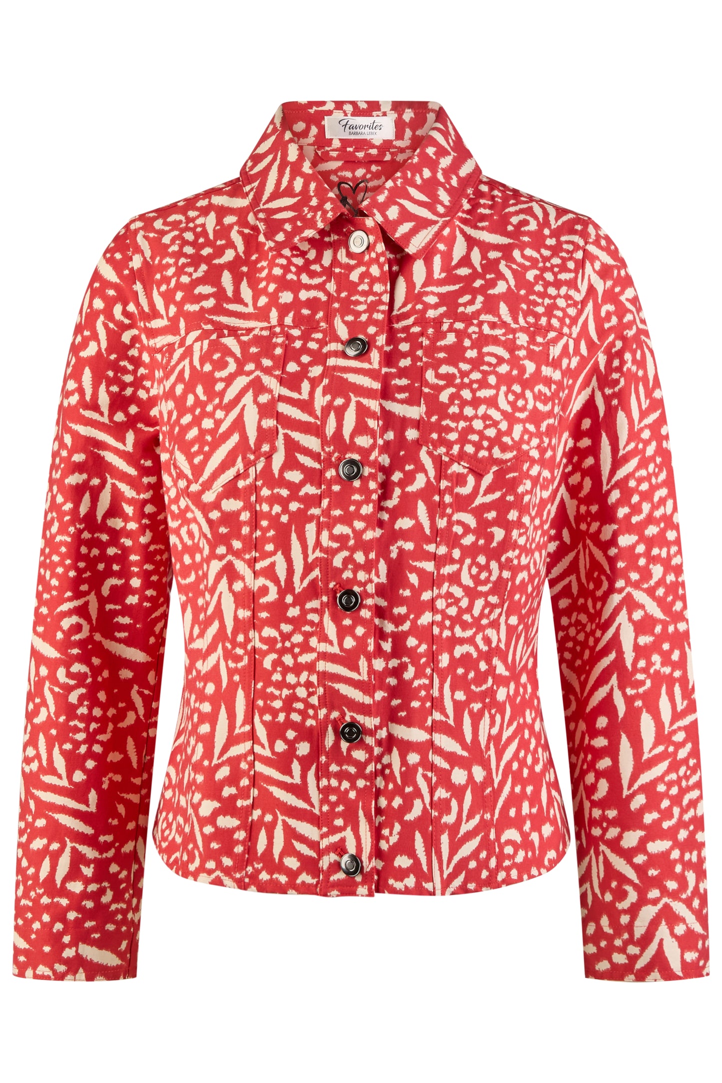 BLUSÃO ALGODÃO ESTAMPADO VERMELHO - BARBARA LEBEK