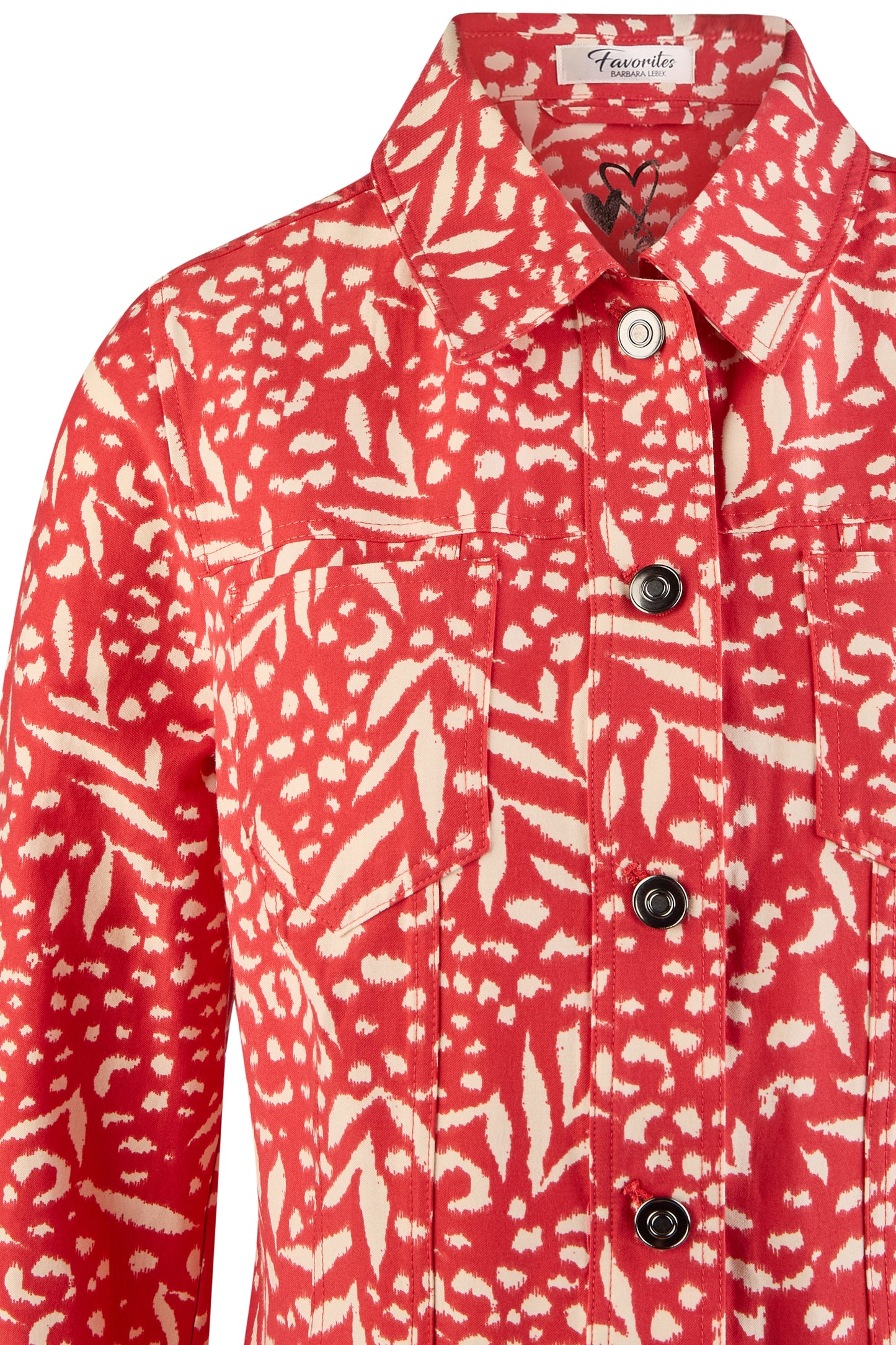 BLUSÃO ALGODÃO ESTAMPADO VERMELHO - BARBARA LEBEK
