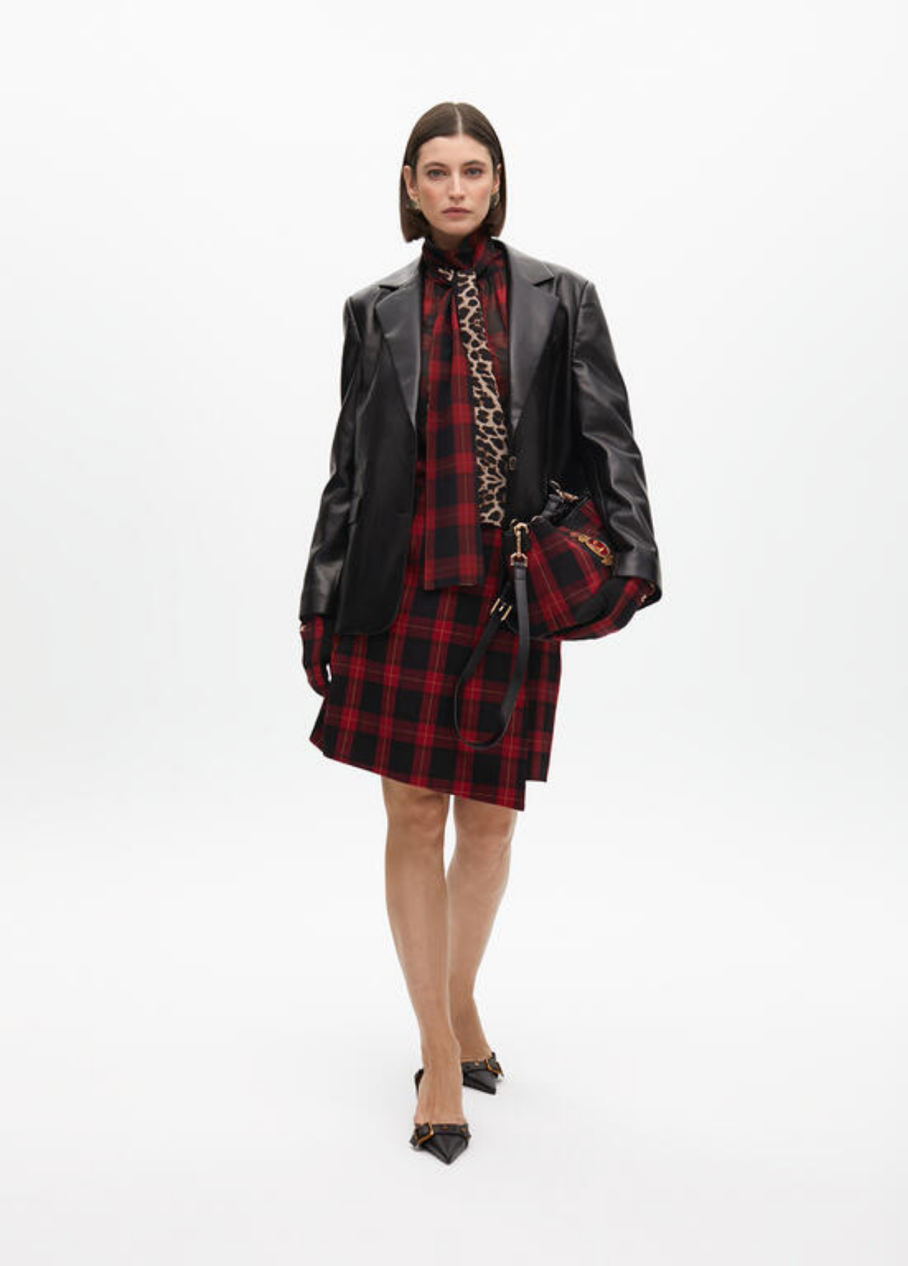 CAMISA XADREZ COM LENÇO ANINAL PRINT - LOLA CASADEMUNT