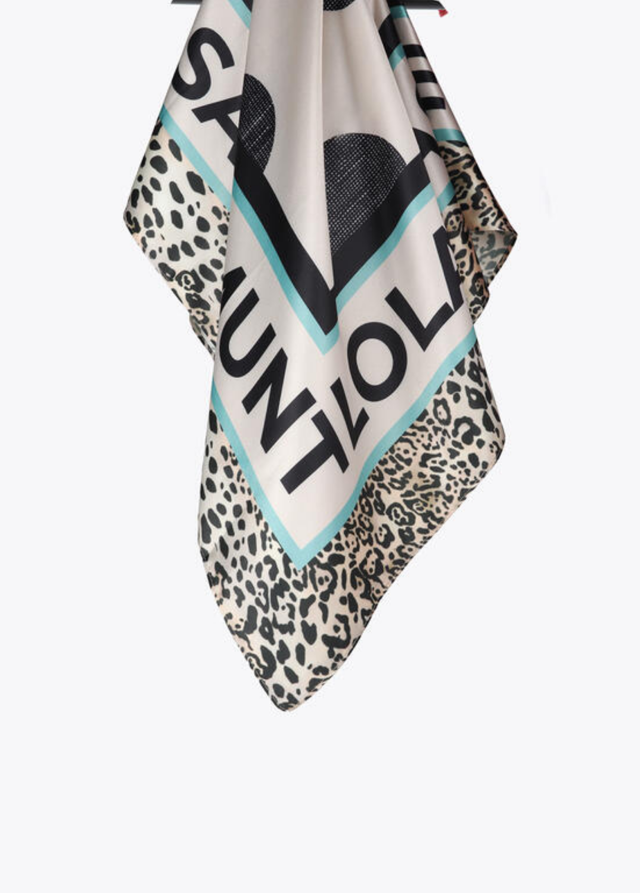 LENÇO ACETINADO POÁS E ANIMAL PRINT - LOLA CASADEMUNT