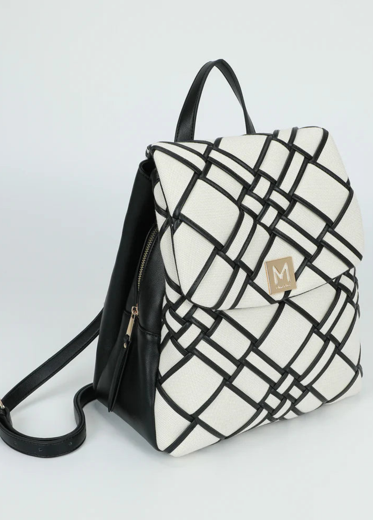 MOCHILA DE LONA COM BORDAS - MIMI MUA