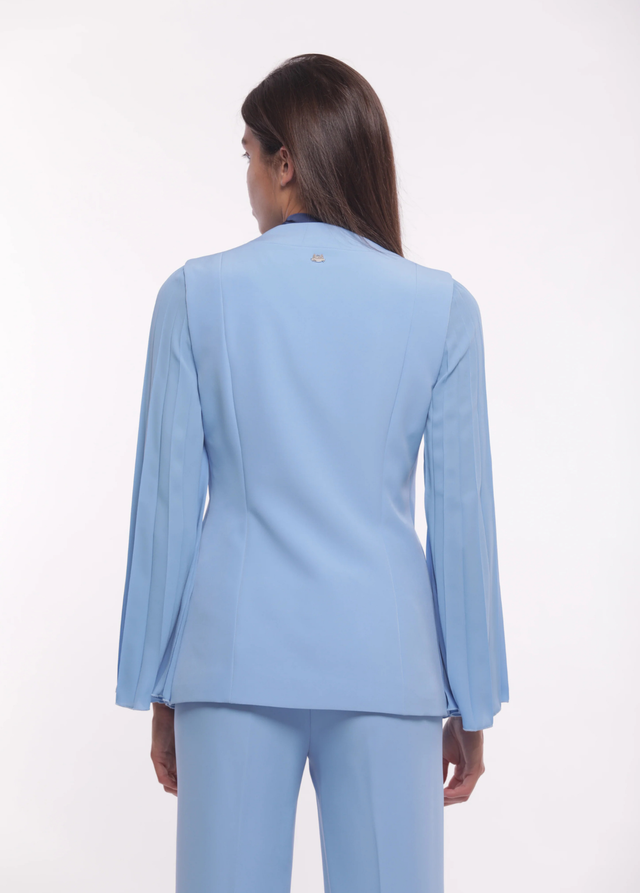 BLAZER EM TECIDO COM MANGAS PLISSADAS - MIMI MUA