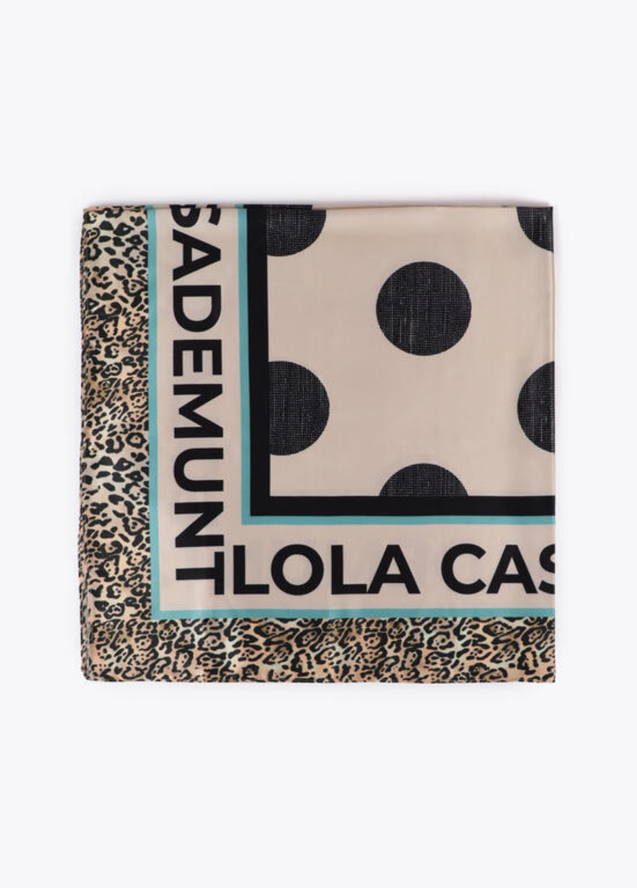 LENÇO ACETINADO POÁS E ANIMAL PRINT - LOLA CASADEMUNT