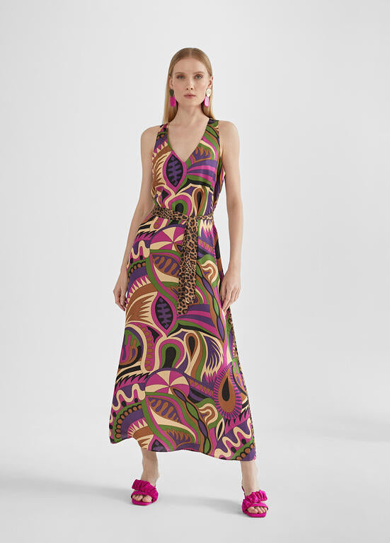 VESTIDO COMPRIDO ESTAMPADO - LOLA CASADEMUNT BY MAITE