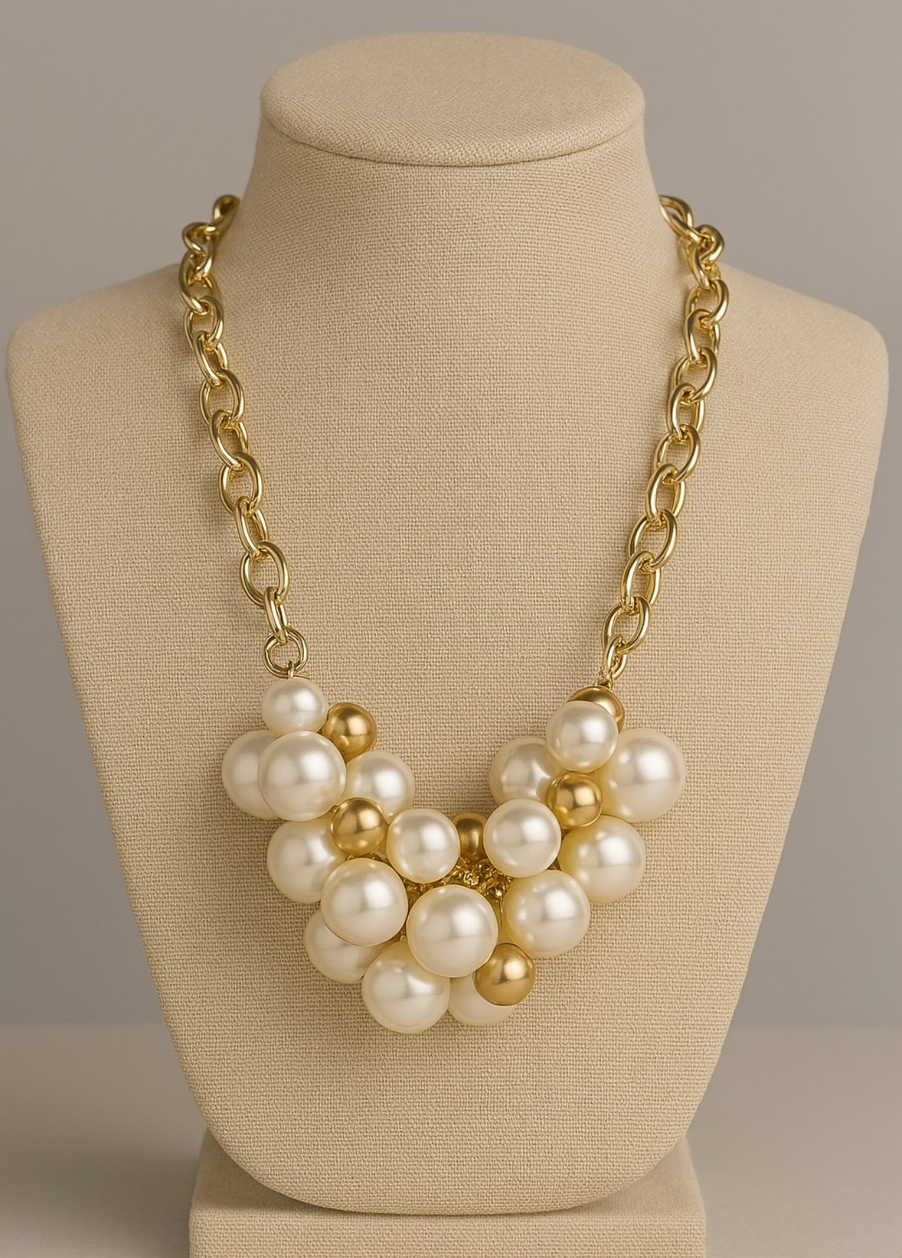 COLAR DOURADO COM PÉROLAS - ALIBY