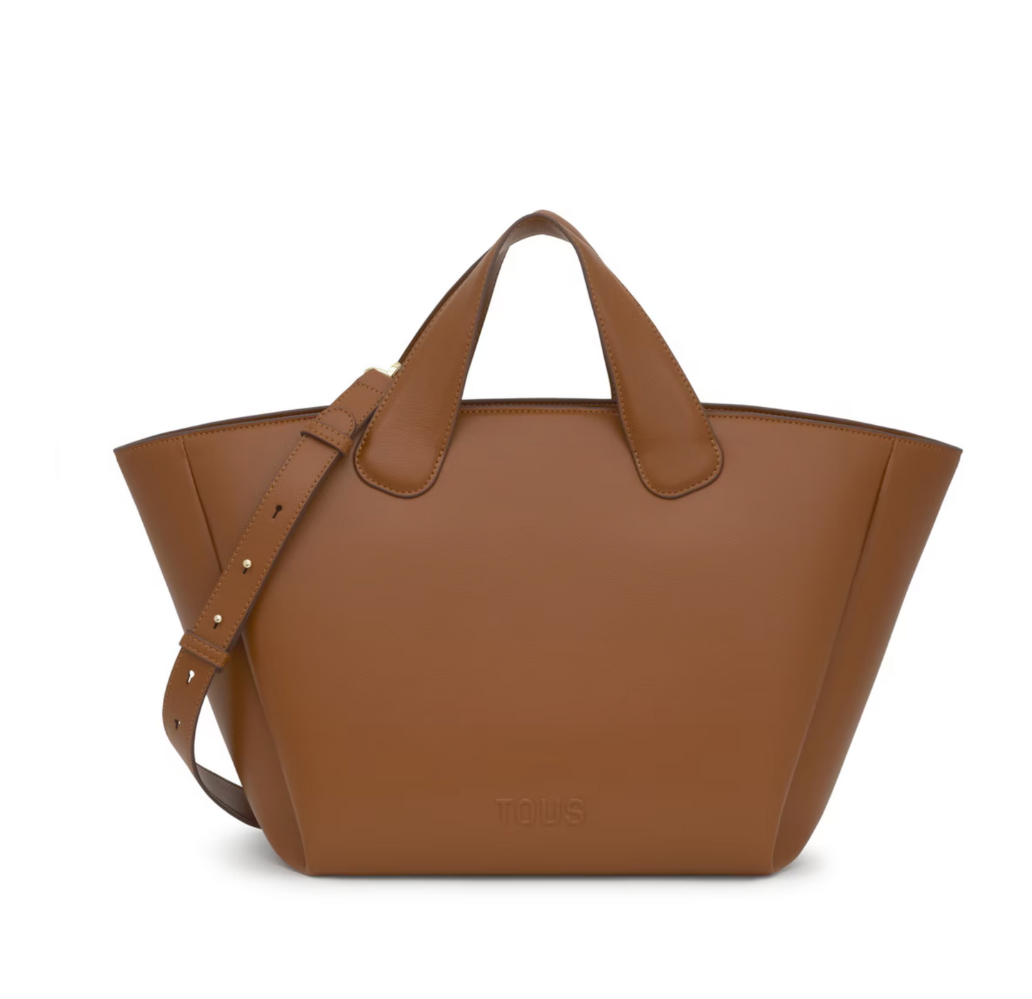 TOTE BAG GRANDE CAMEL BLOOM - TOUS