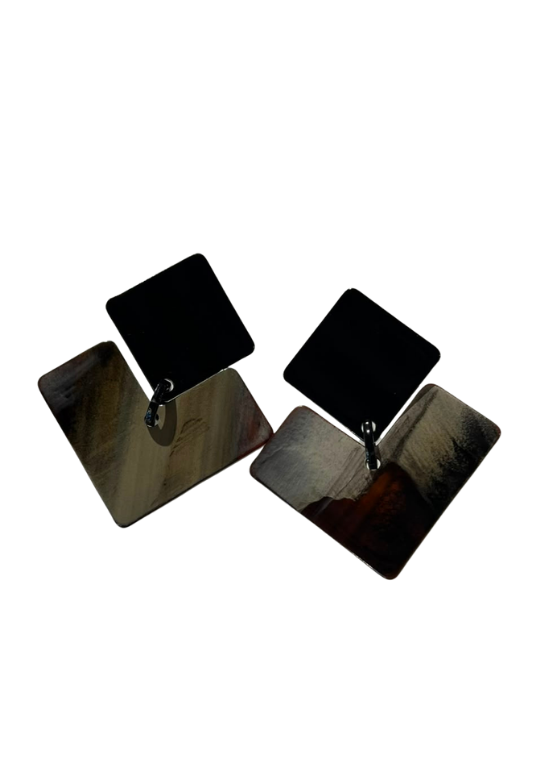 BRINCOS GEOMÉTRICOS MULTICOR - ALIBY