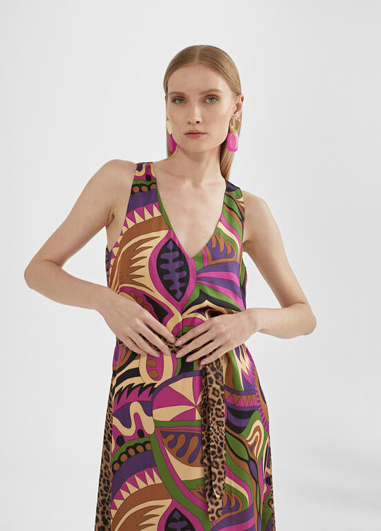 VESTIDO COMPRIDO ESTAMPADO - LOLA CASADEMUNT BY MAITE