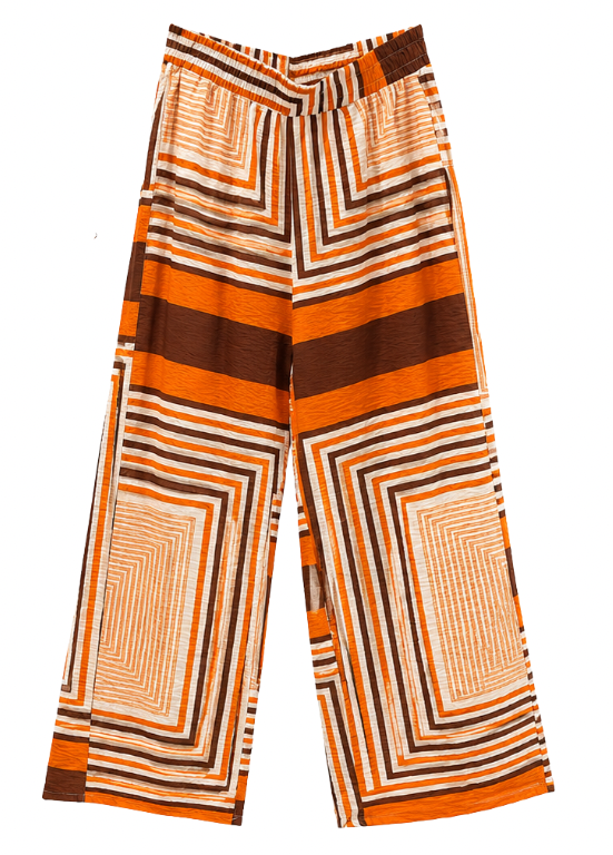 CONJUNTO GEOMÉTRICO CASTANHO E LARANJA - ALIBY