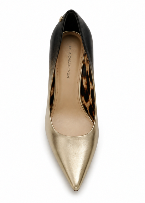 STILETTO DEGRADÊ DOURADO/PRETO - LOLA CASADEMUNT