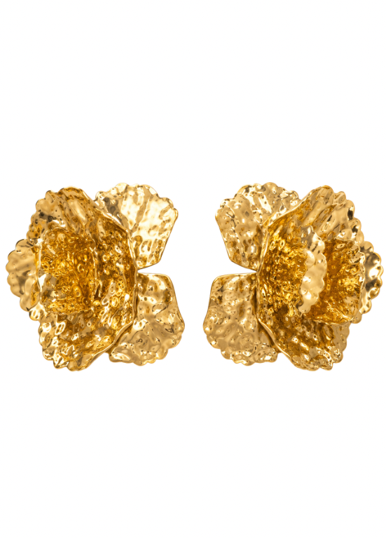 BRINCOS TEXTURADOS EM DOURADO - ALIBY