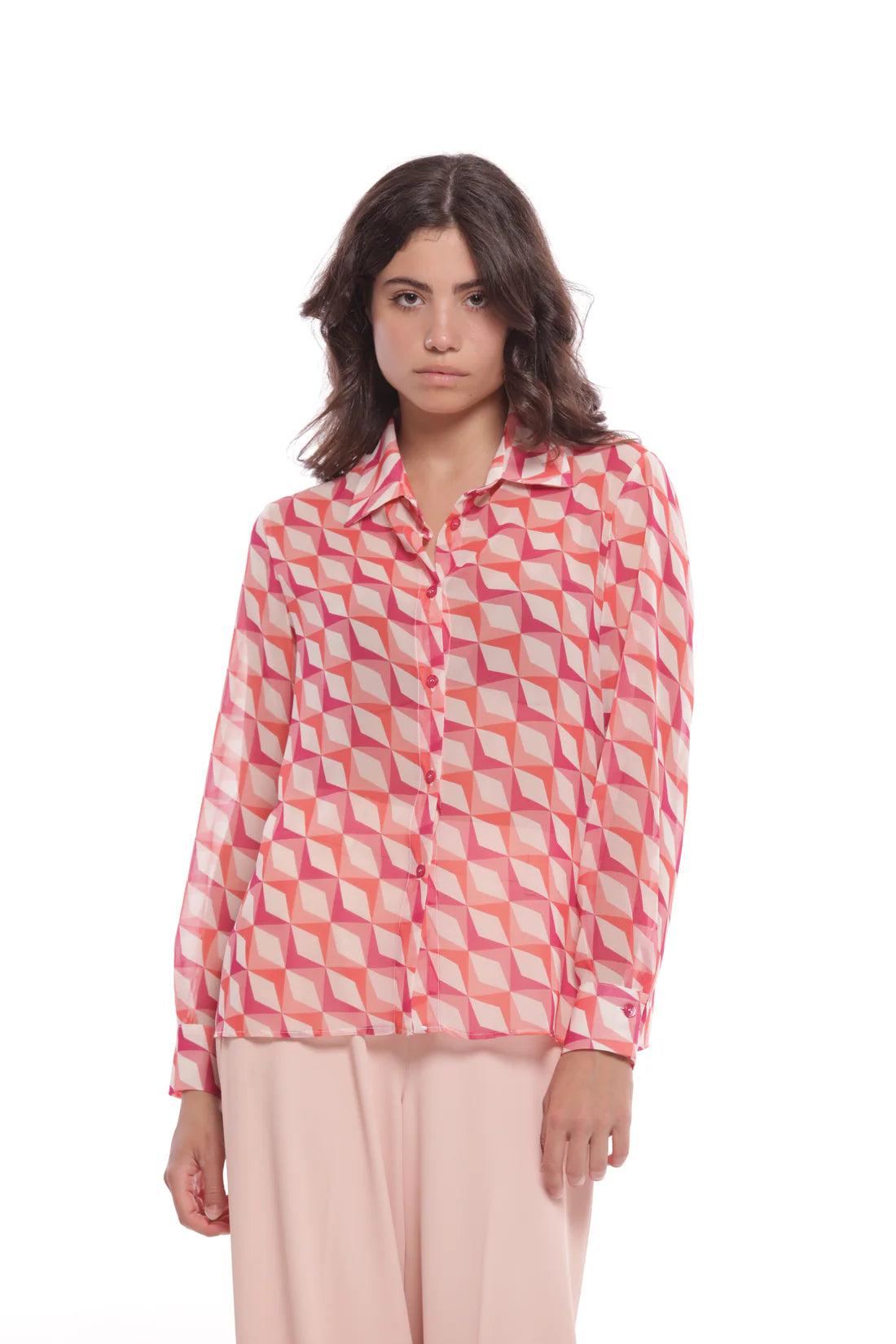 CAMISA COM PADRÃO ARLEQUIM - MIMI MUA
