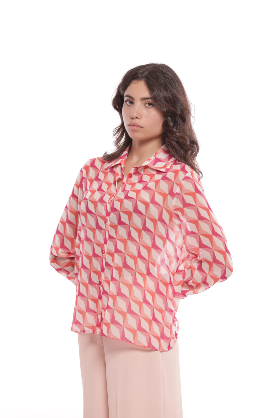 CAMISA COM PADRÃO ARLEQUIM - MIMI MUA