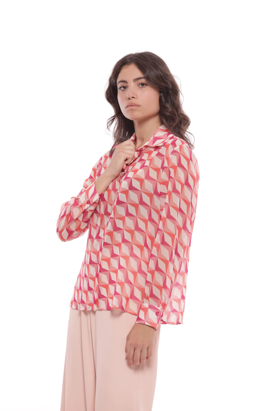 CAMISA COM PADRÃO ARLEQUIM - MIMI MUA