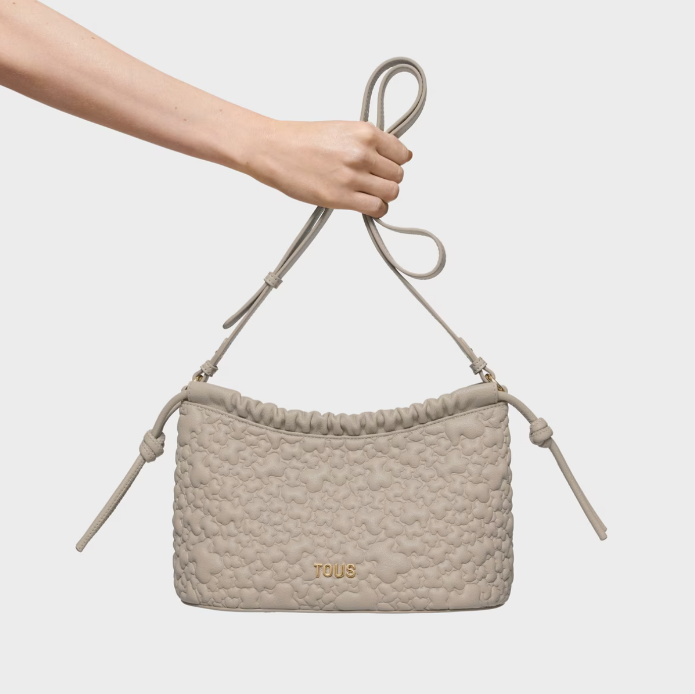 MALA TIRACOLO MÉDIA PUFFY BEAR TAUPE - TOUS