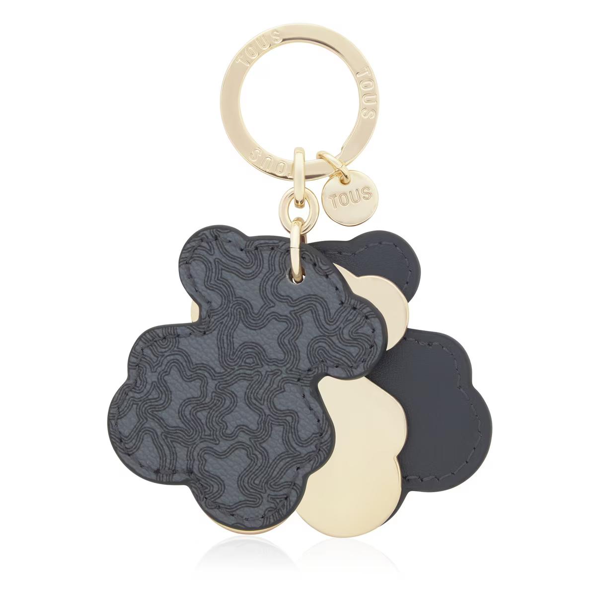 PORTA-CHAVES PRETO TRIPLE BEAR - TOUS
